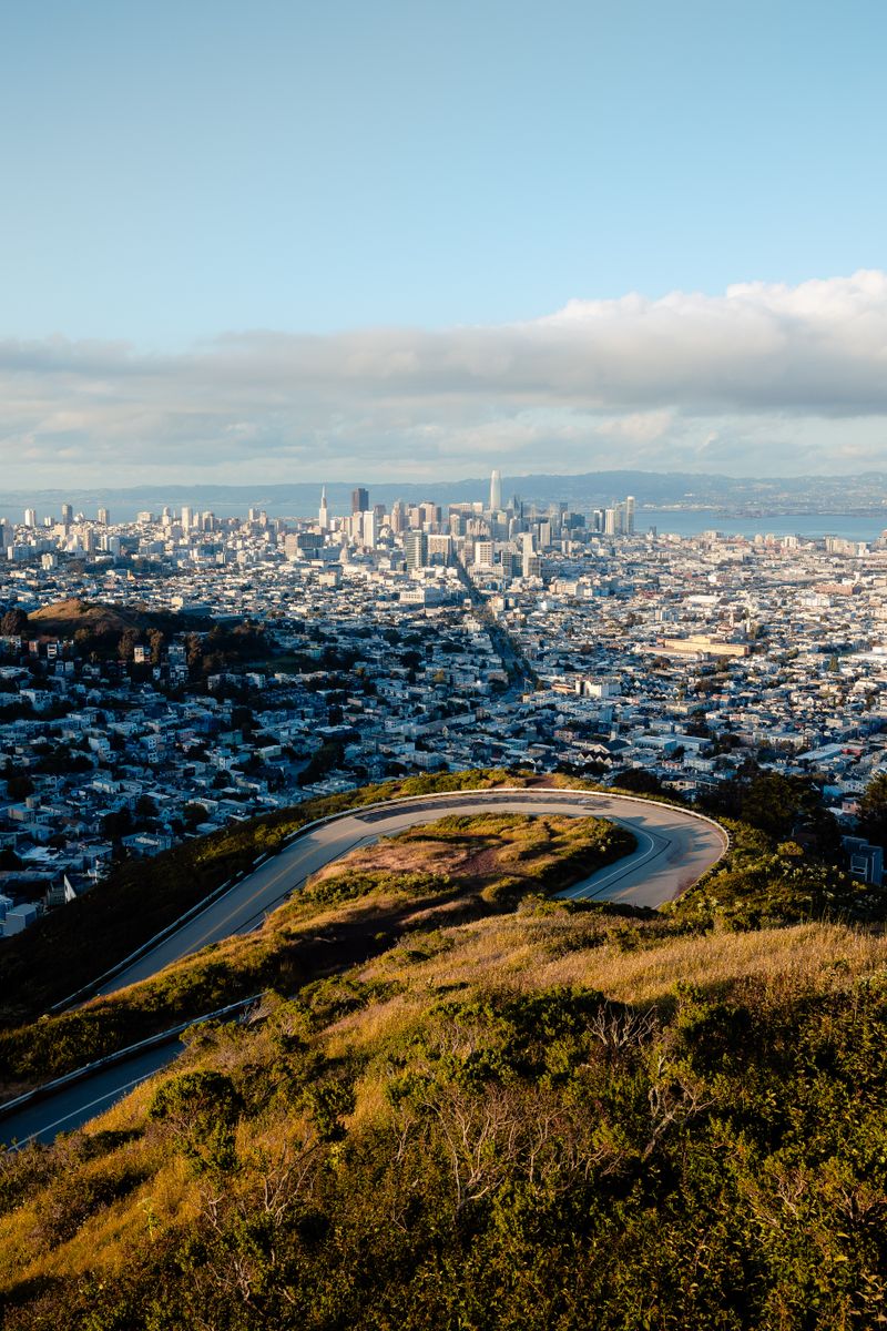 View of San Francisco cityscape from Twin Peaks