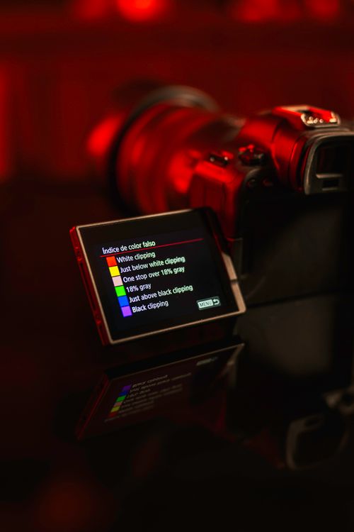 Camera Display Showing Color Clipping Settings in Red Light · Free ...
