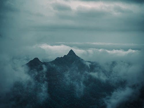 大雪覆蓋的景觀, 大霧天, 天際線 的 免費圖庫相片