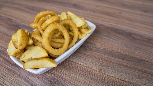 Fried Calamares on Saucer