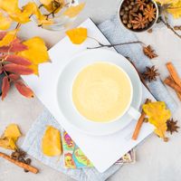 Spiced chai latte in a white cup, photo by Anna Tukhfatullina Food Photographer/Stylist on Pexels