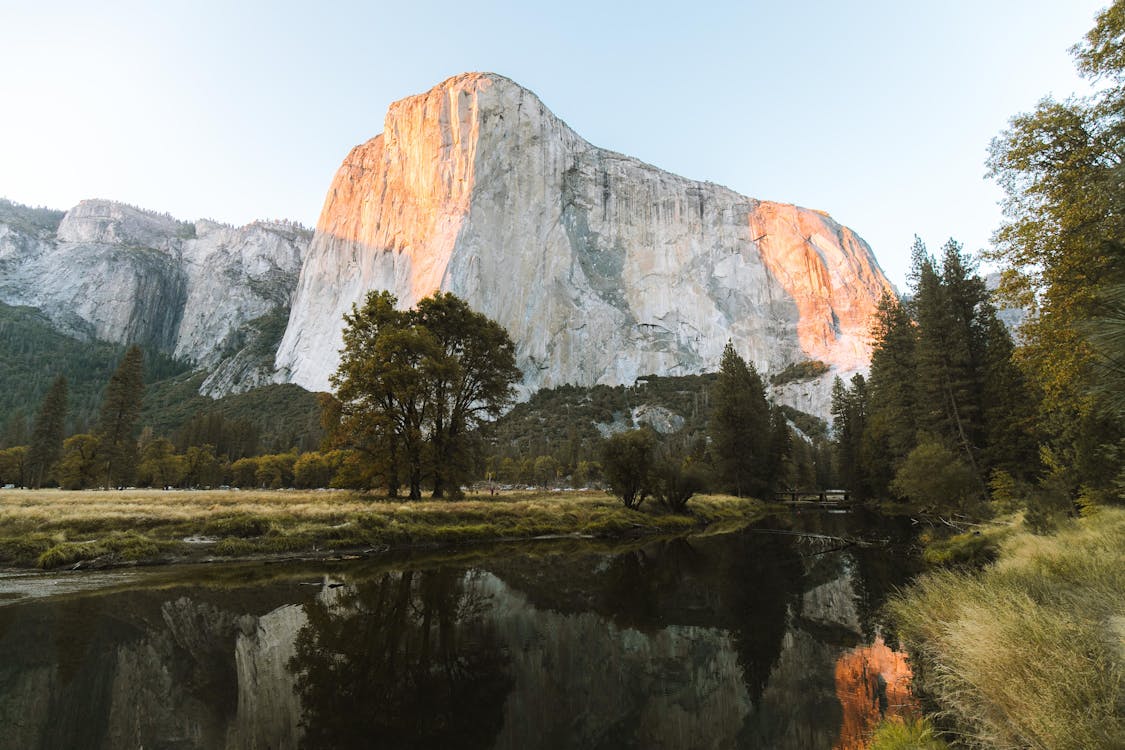 Free Mountain Near River Stock Photo