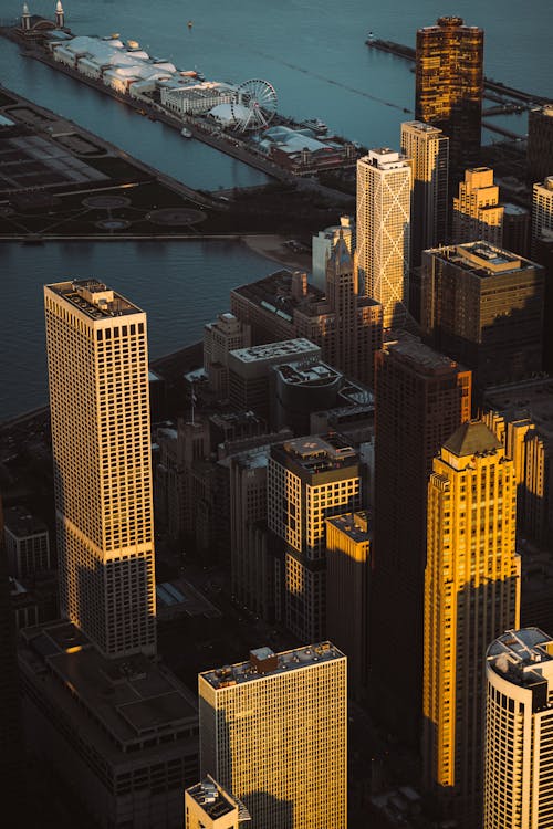 高層建築的航空攝影