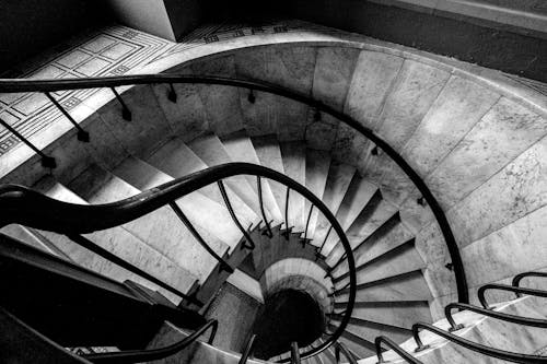 Vue Aérienne De L'escalier En Colimaçon