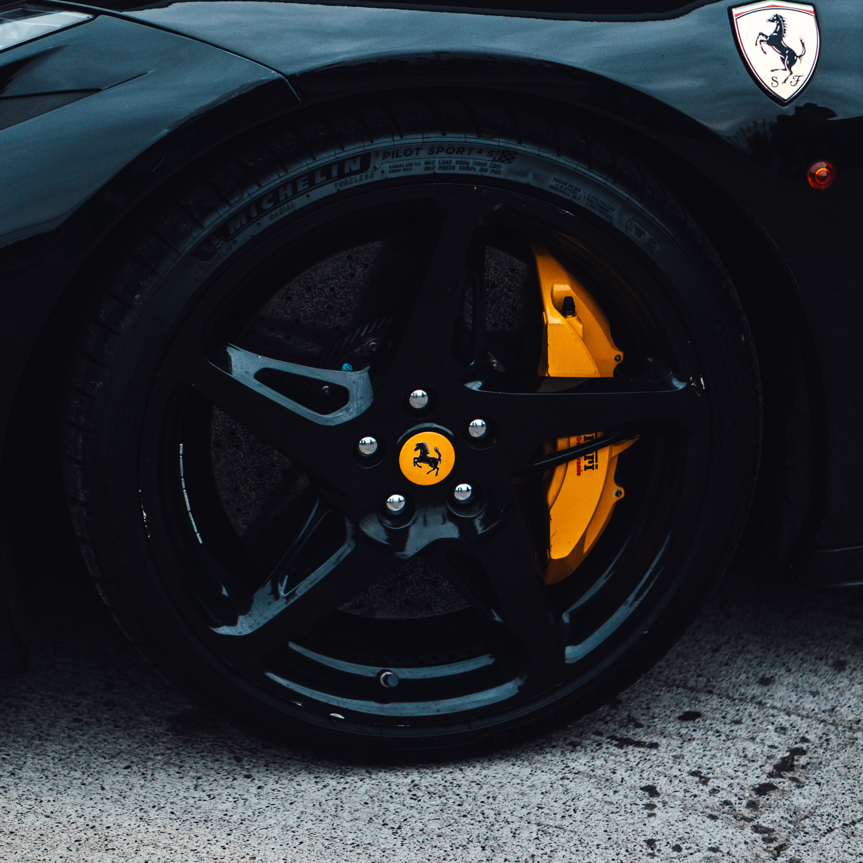 Wheel of a Black Car 