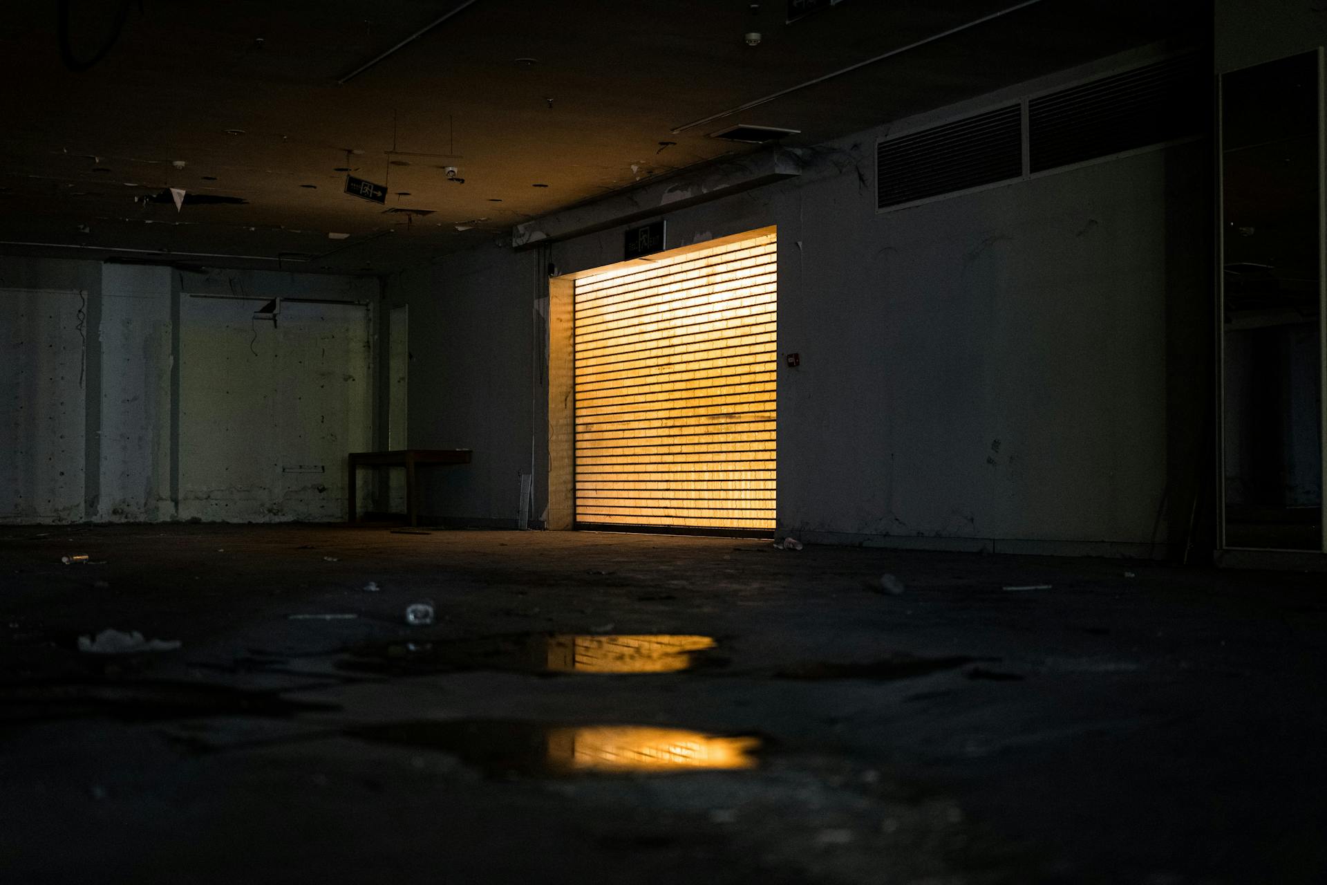 Garage Door in Darkness