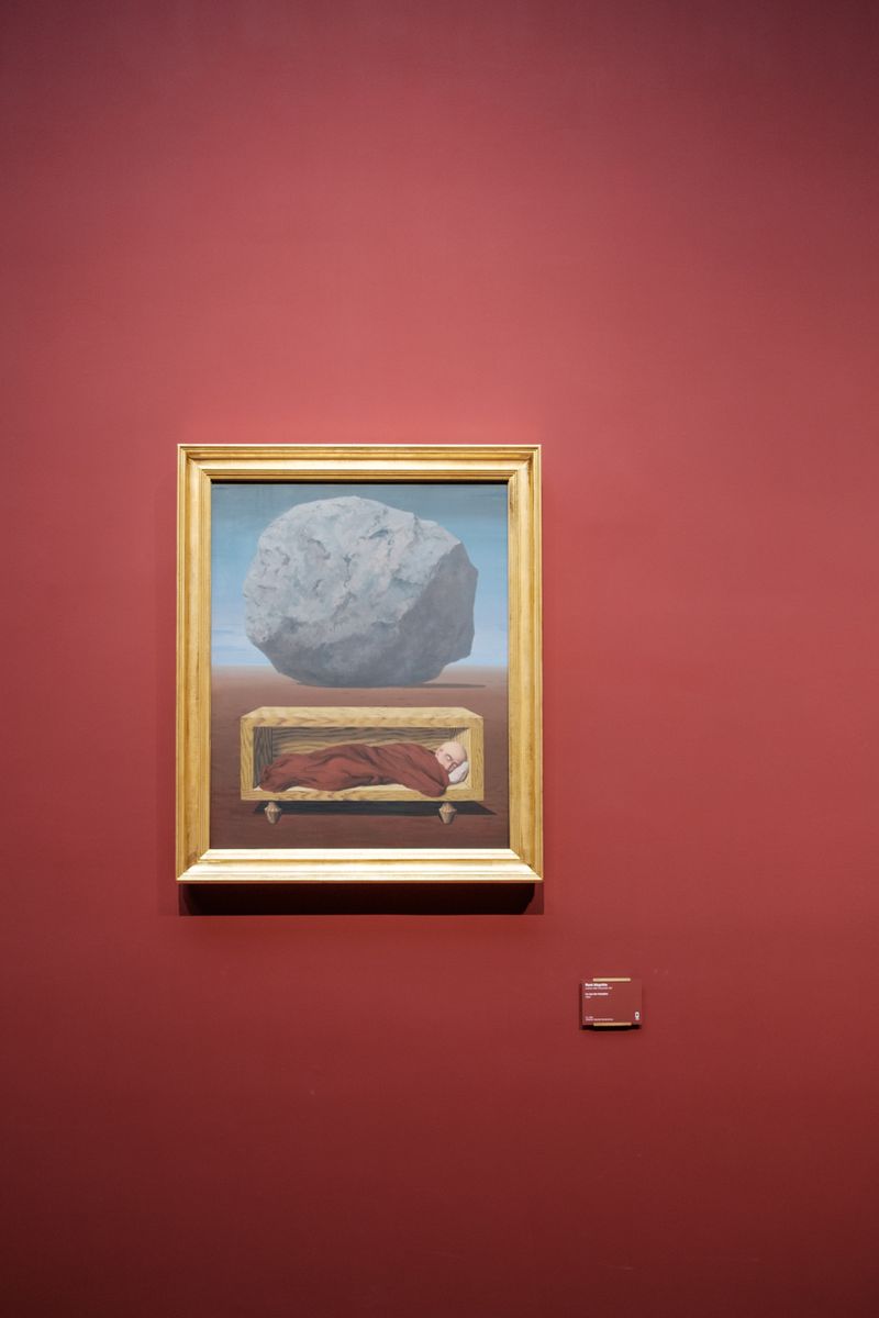 René Magritte painting on display at the Magritte Museum in Brussels