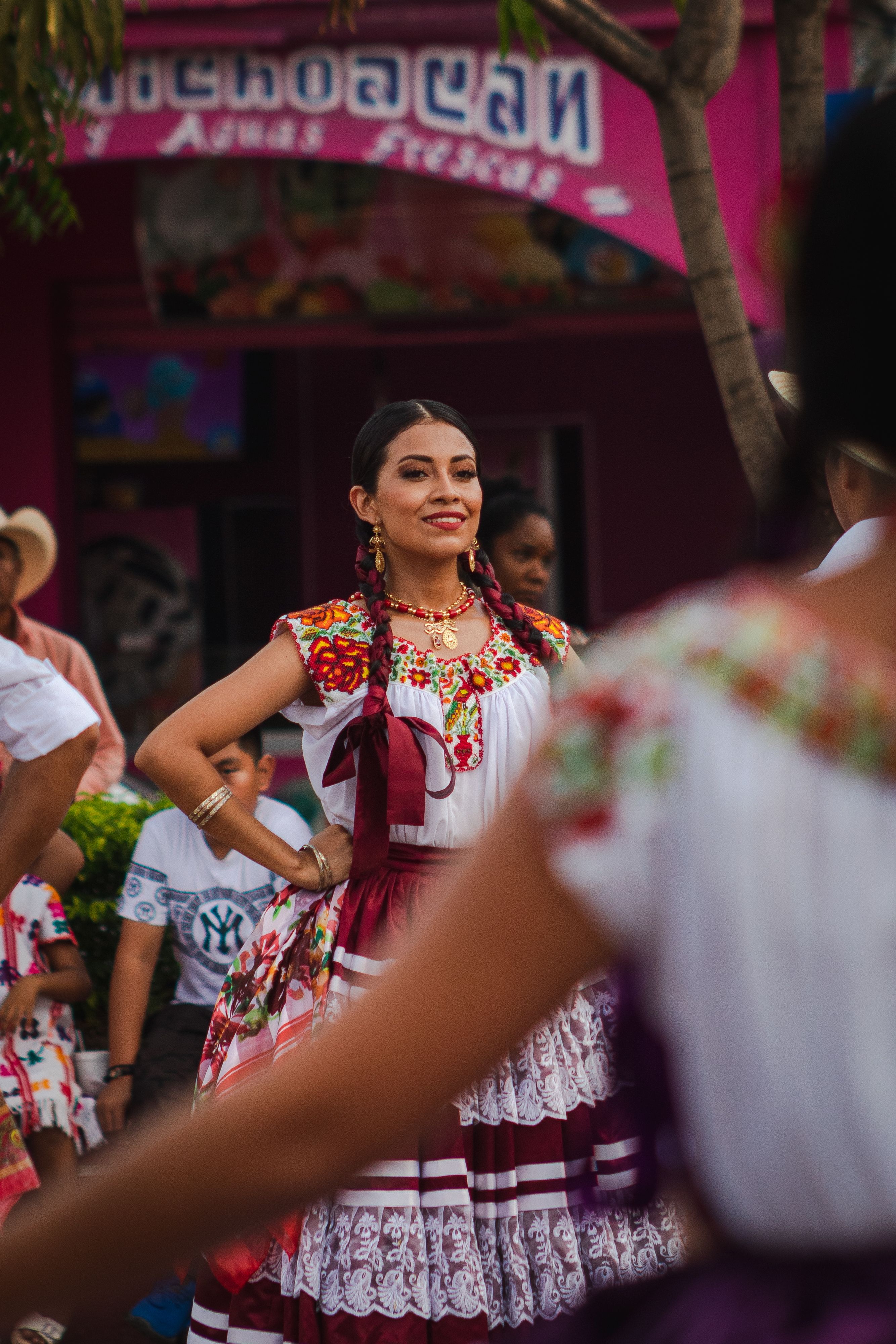 Woman in Colorful Clothes at Festival  Free Stock Photo