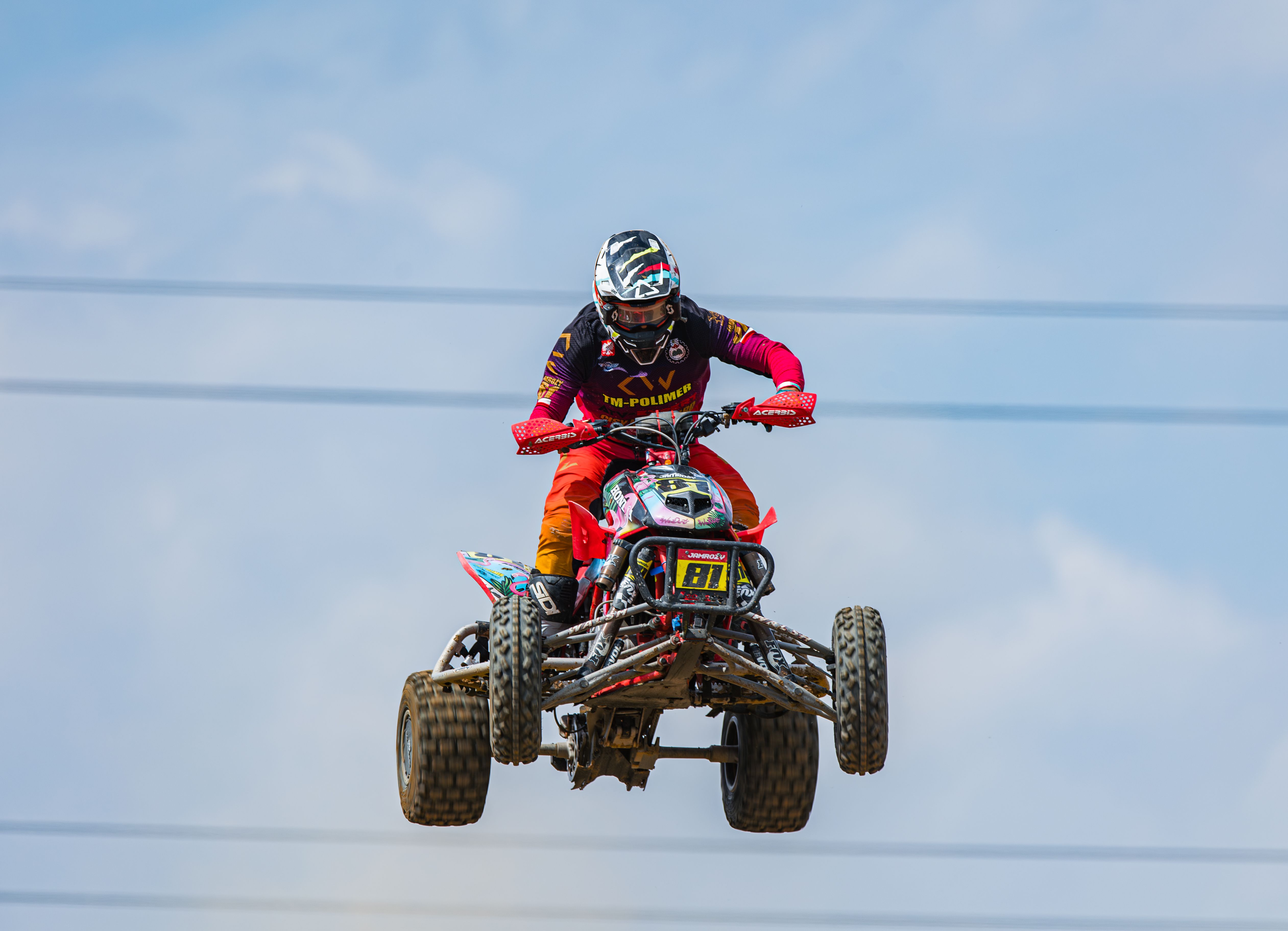 Quad Biker in Midair Racing · Free Stock Photo
