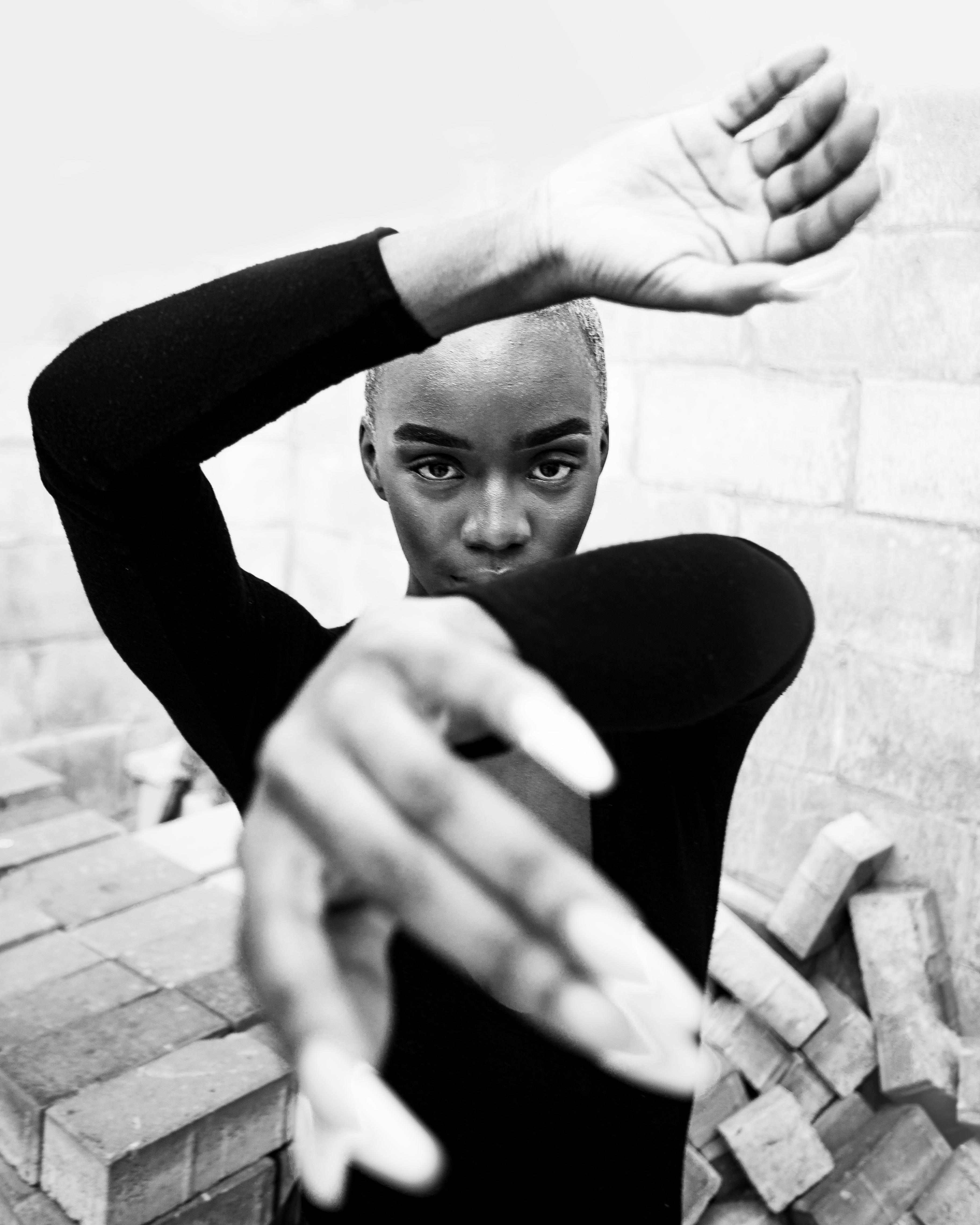 Grayscale Photo Of Woman