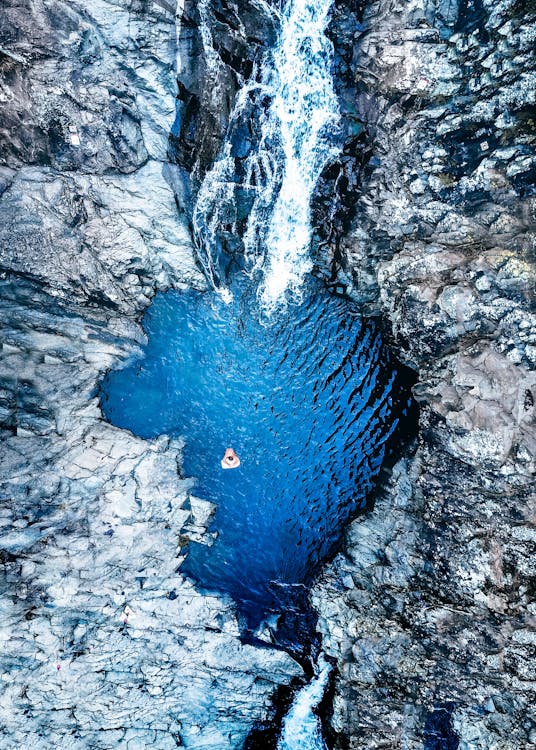 High-angle Photography of Waterfalls