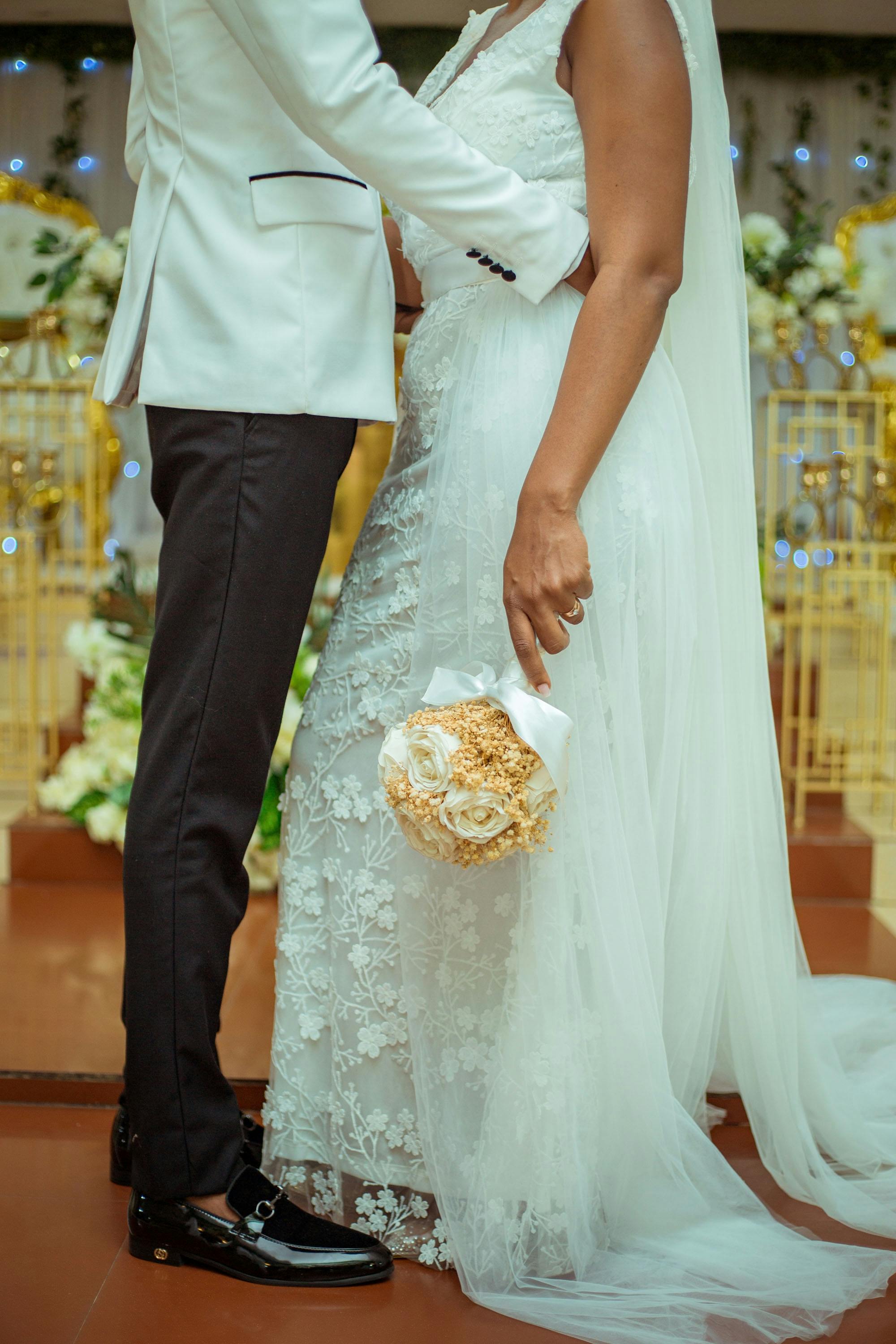 wedding couple during ceremony