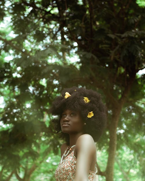 Foto profissional grátis de adulto, afro, ao ar livre