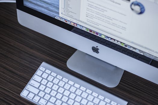 Free stock photo of apple, computer, imac, keyboard