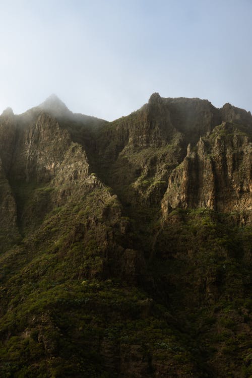 垂直拍摄, 山, 山顶 的 免费素材图片