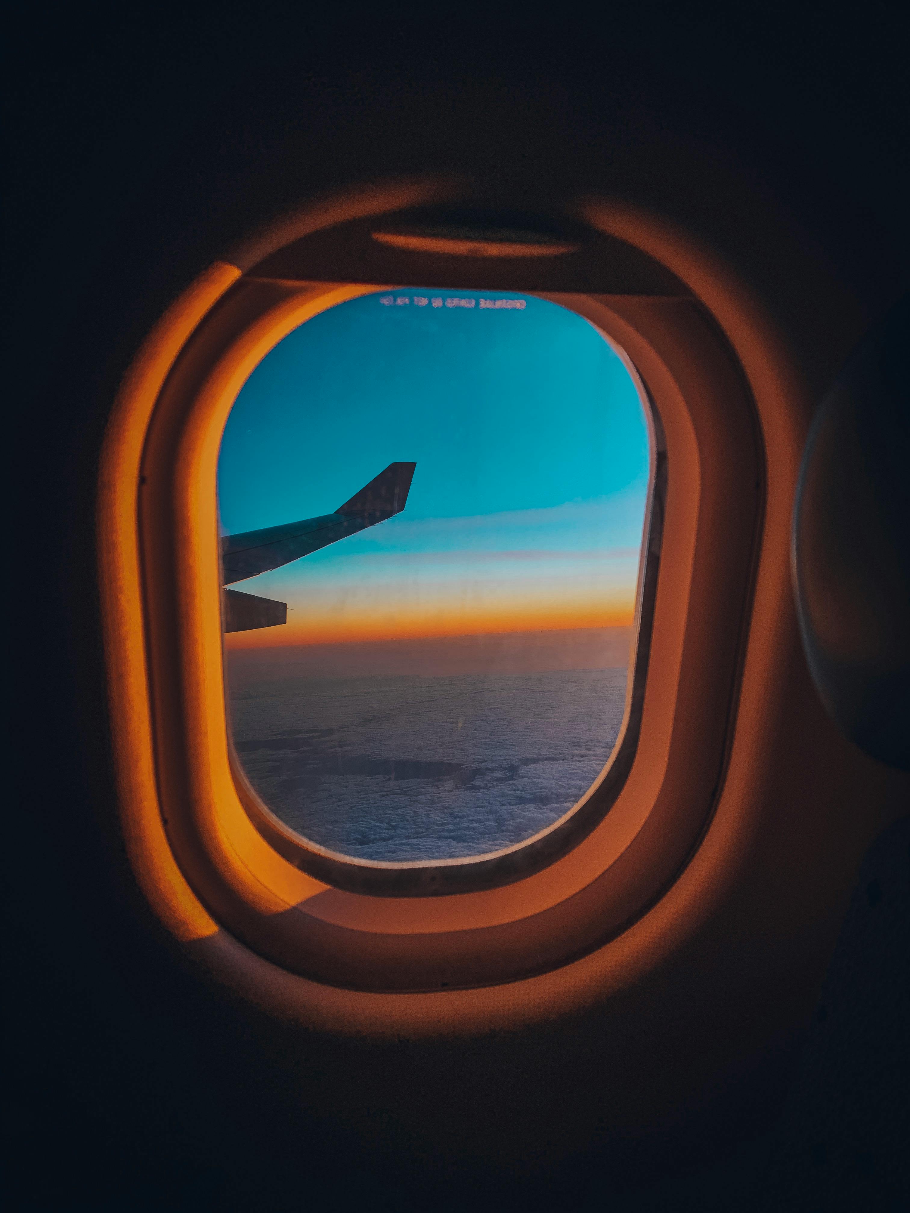 photo of airplane window