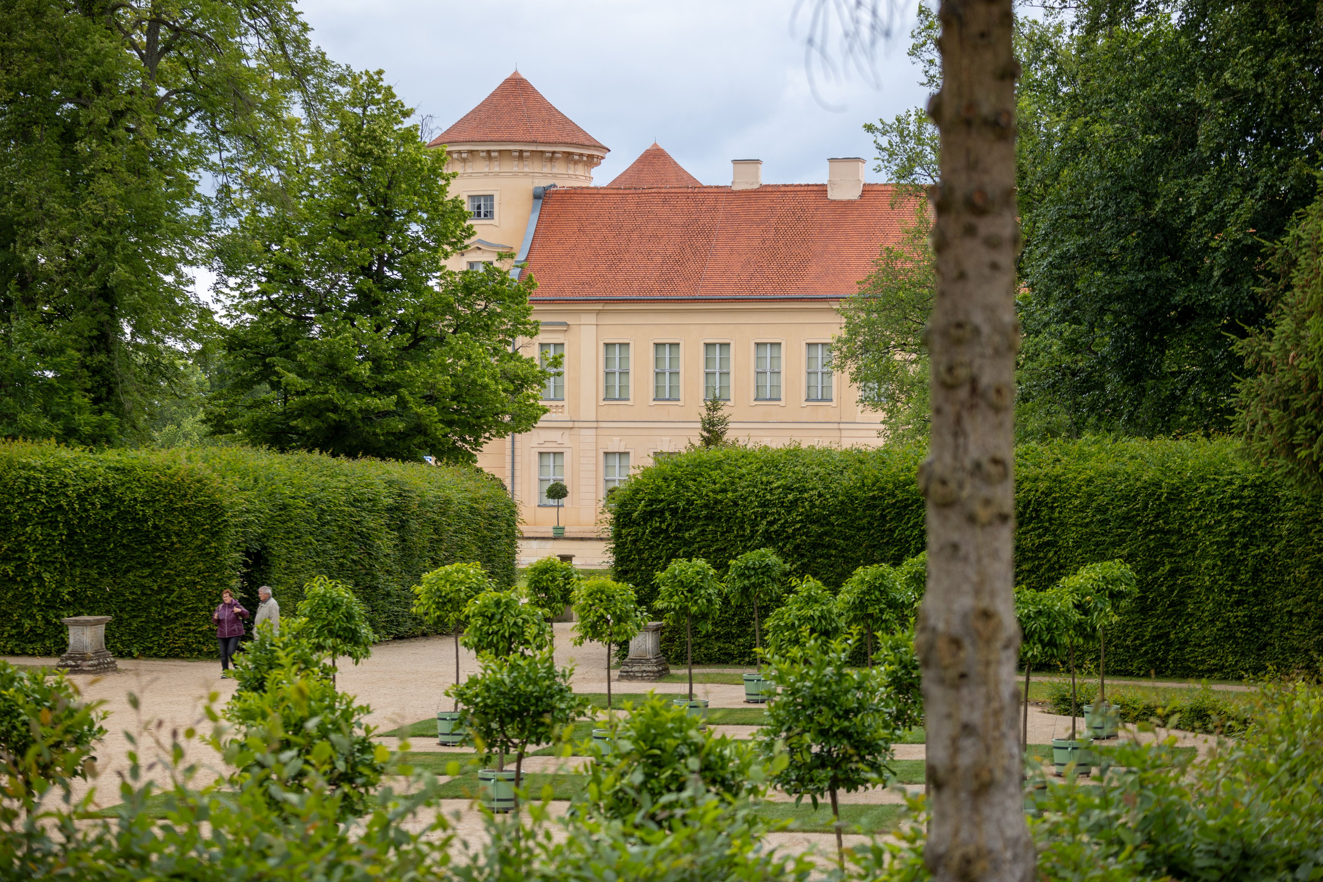 The beautiful French-style rose garden at Rundale Palace, Latvia