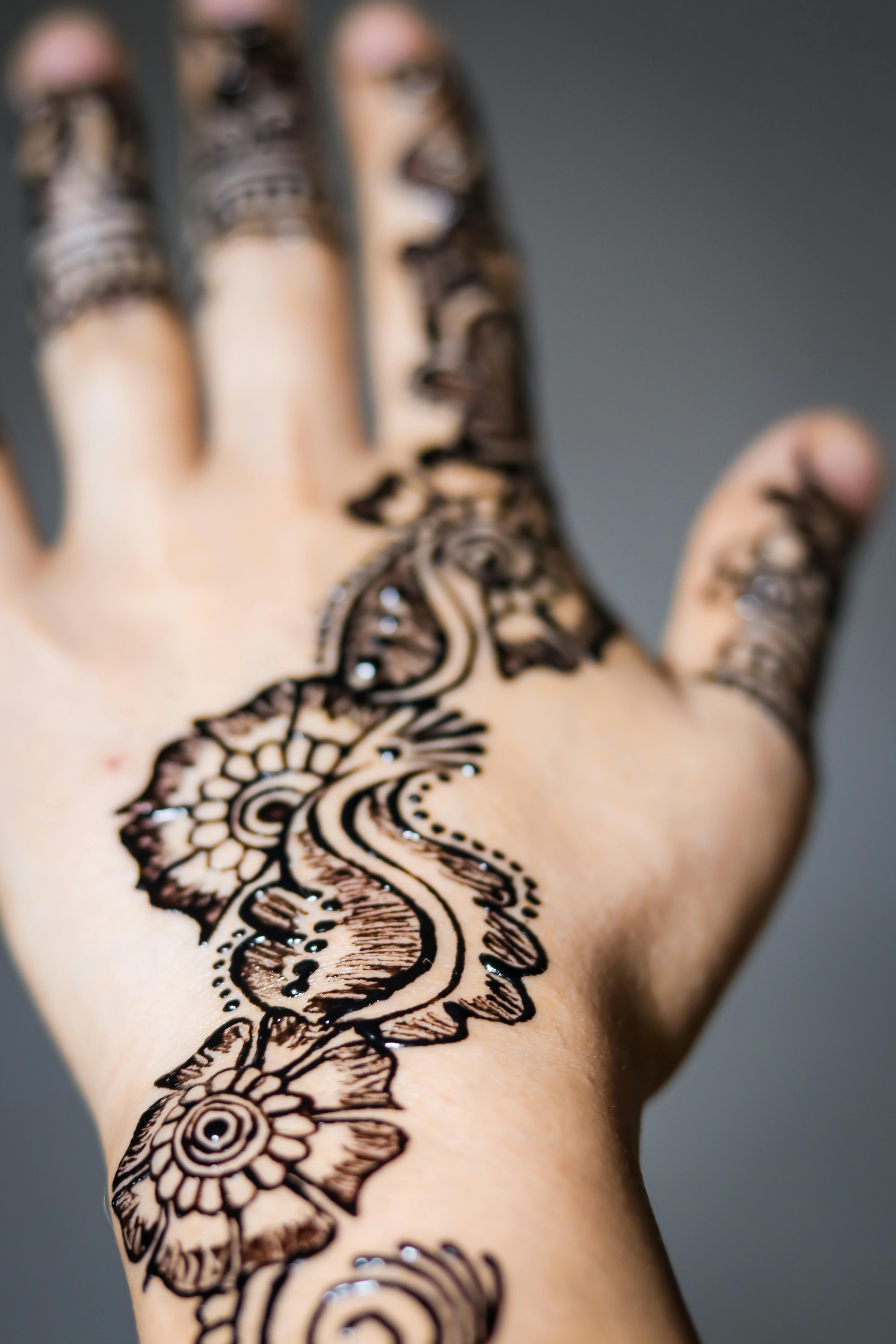 Mehndi henna design background Royalty Free Vector Image