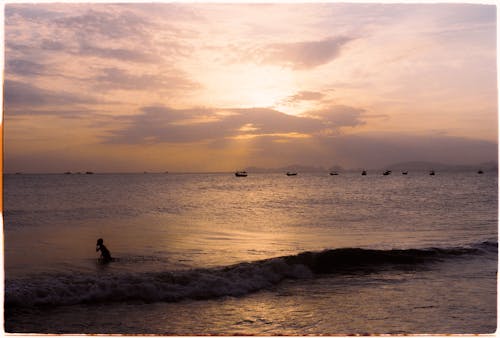 Free stock photo of 35mm film, beach sunset, beautiful sunset Stock Photo