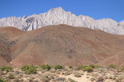 Free Stunning view of the Sierra Nevada mountains near Lone Pine, California during a bright summer day. Stock Photo