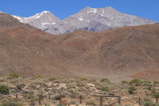 Lone Pine Peak and the Eastern Sierra above Lone Pine, California