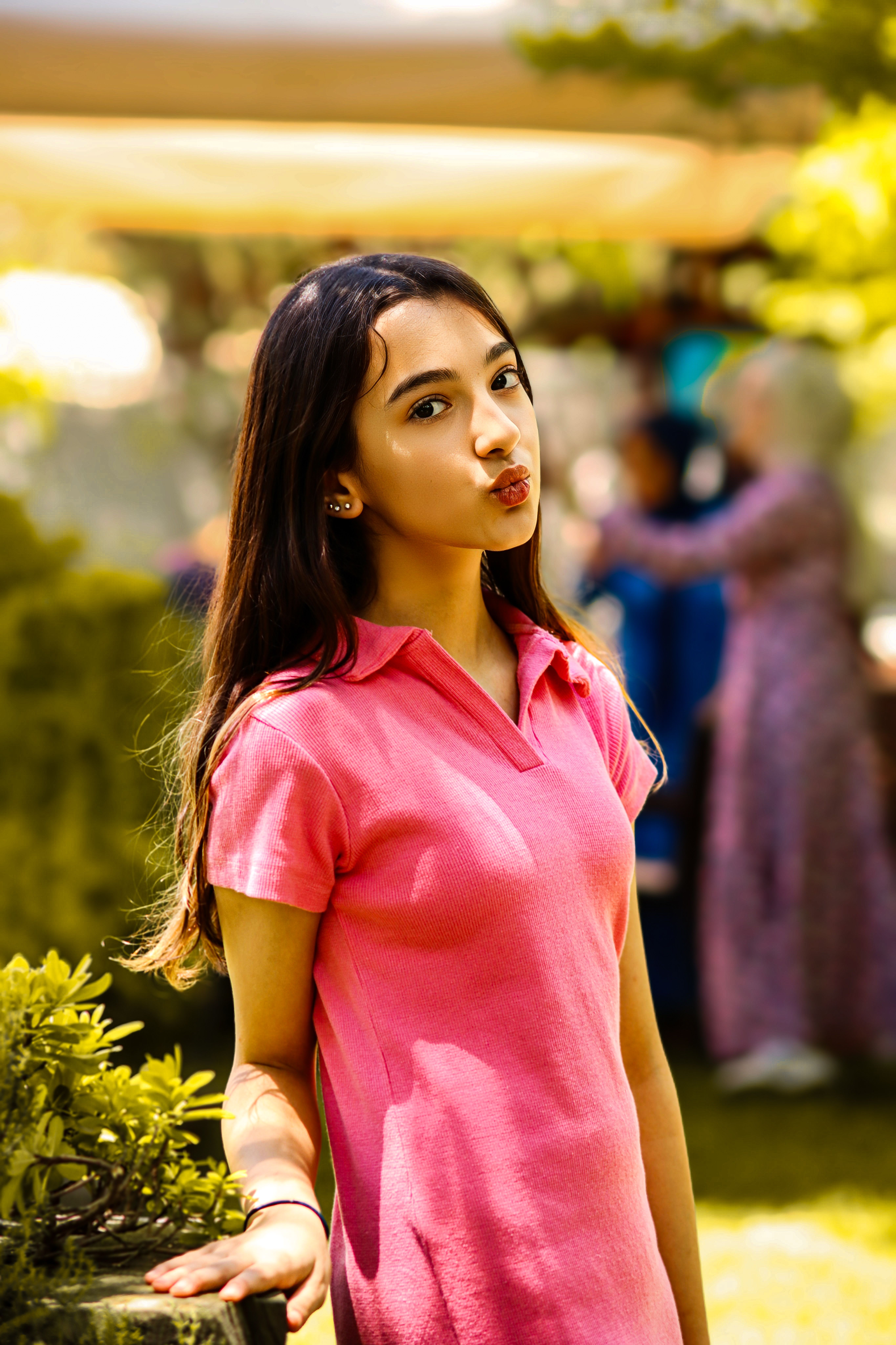Portrait of Woman Wearing Pink Dress · Free Stock Photo