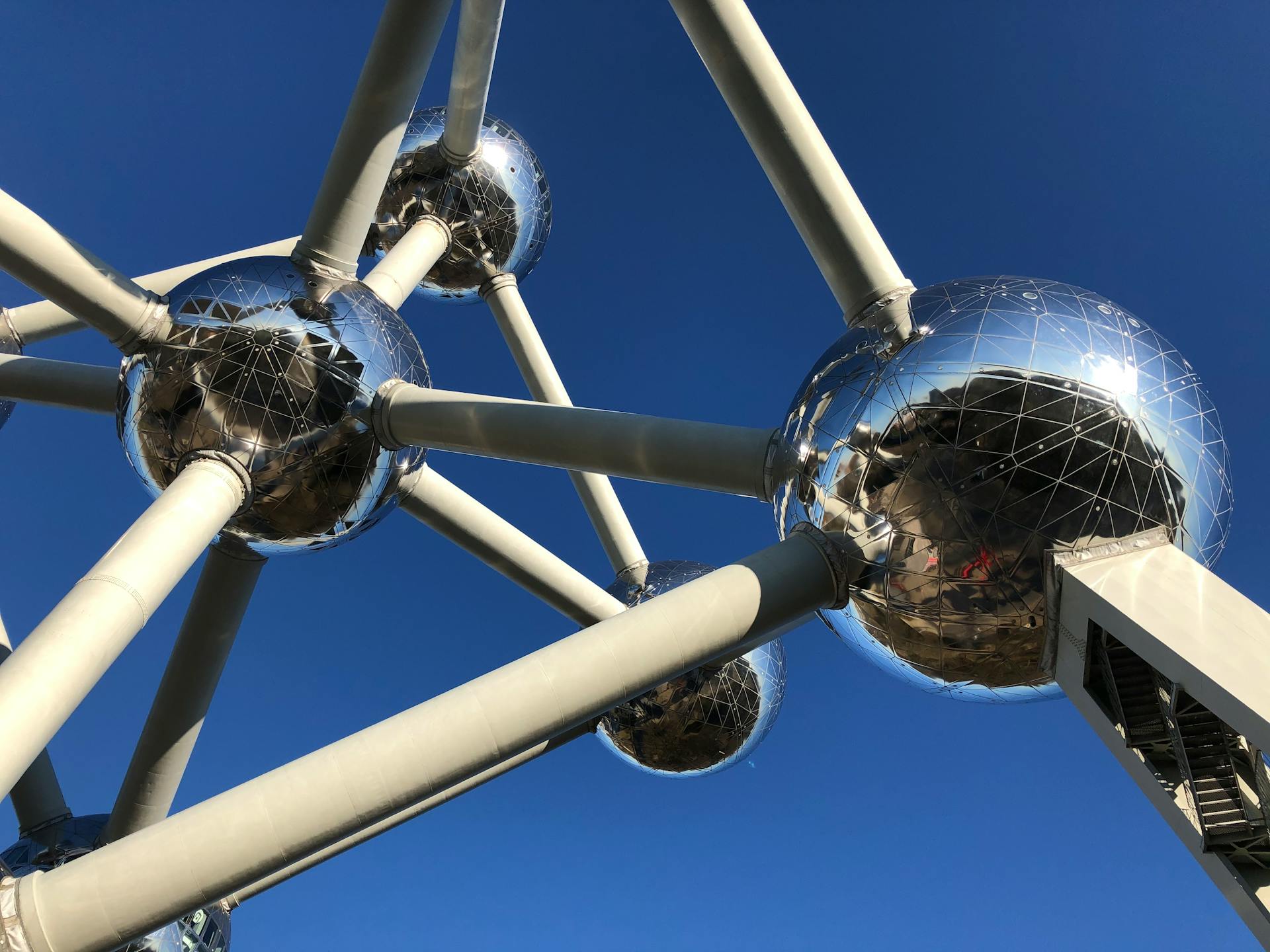 Globes of Atomium in Brussels