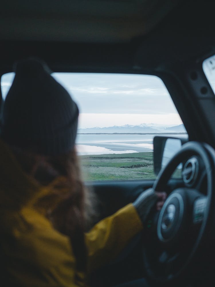 Woman Driving A Car