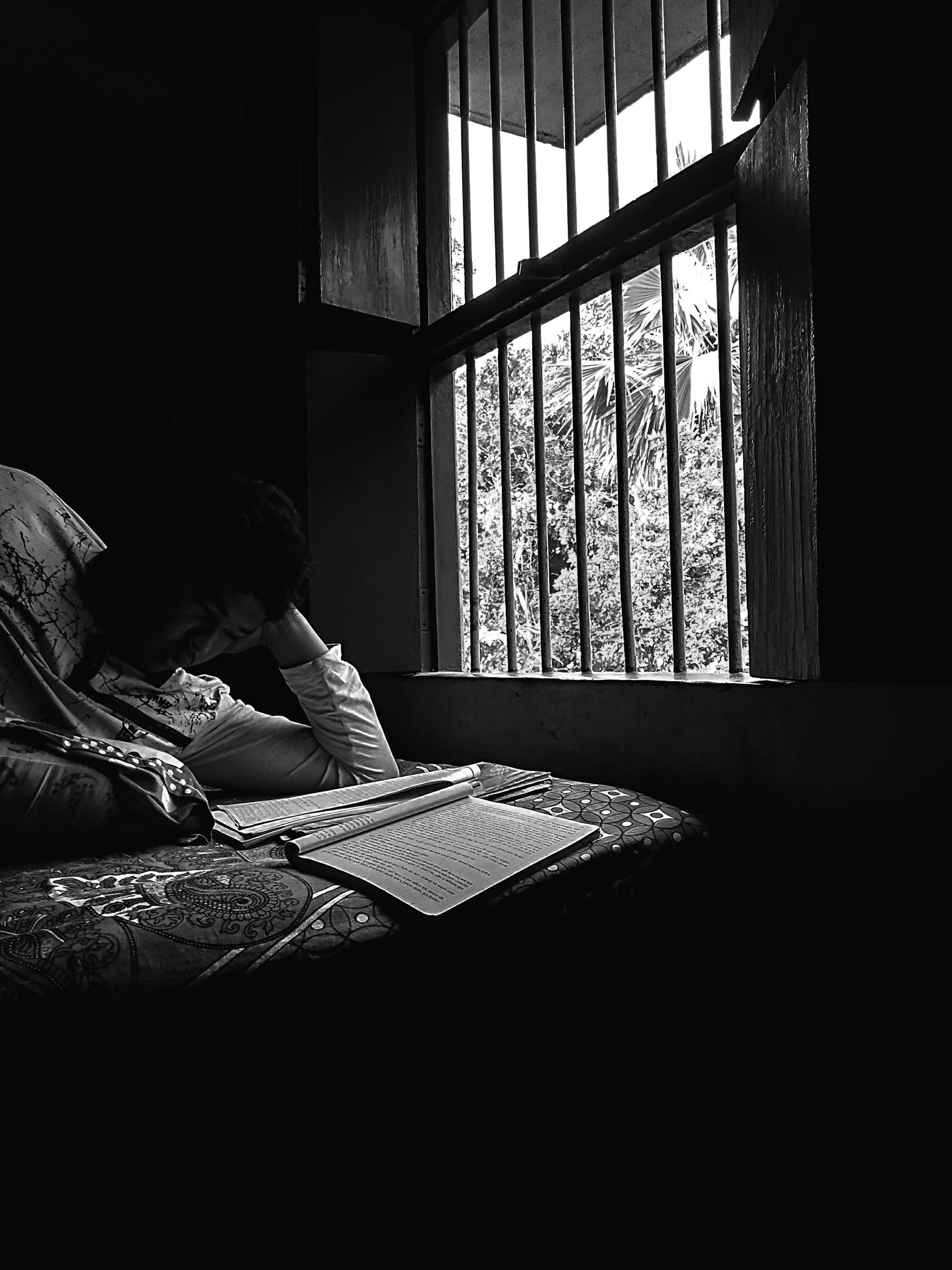 janela, leitura, lendo