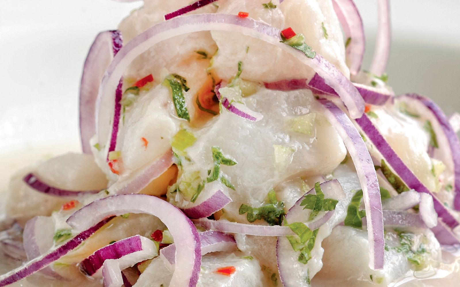 Foto de Ceviche de tilápia com batata-doce e milho