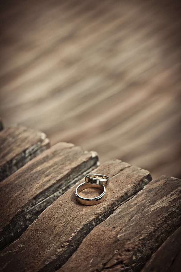 Silver-colored Wedding Band