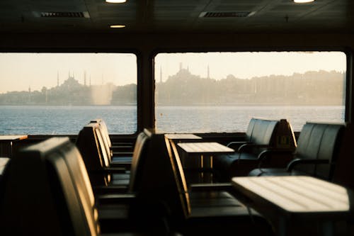 A view of the water from a boat