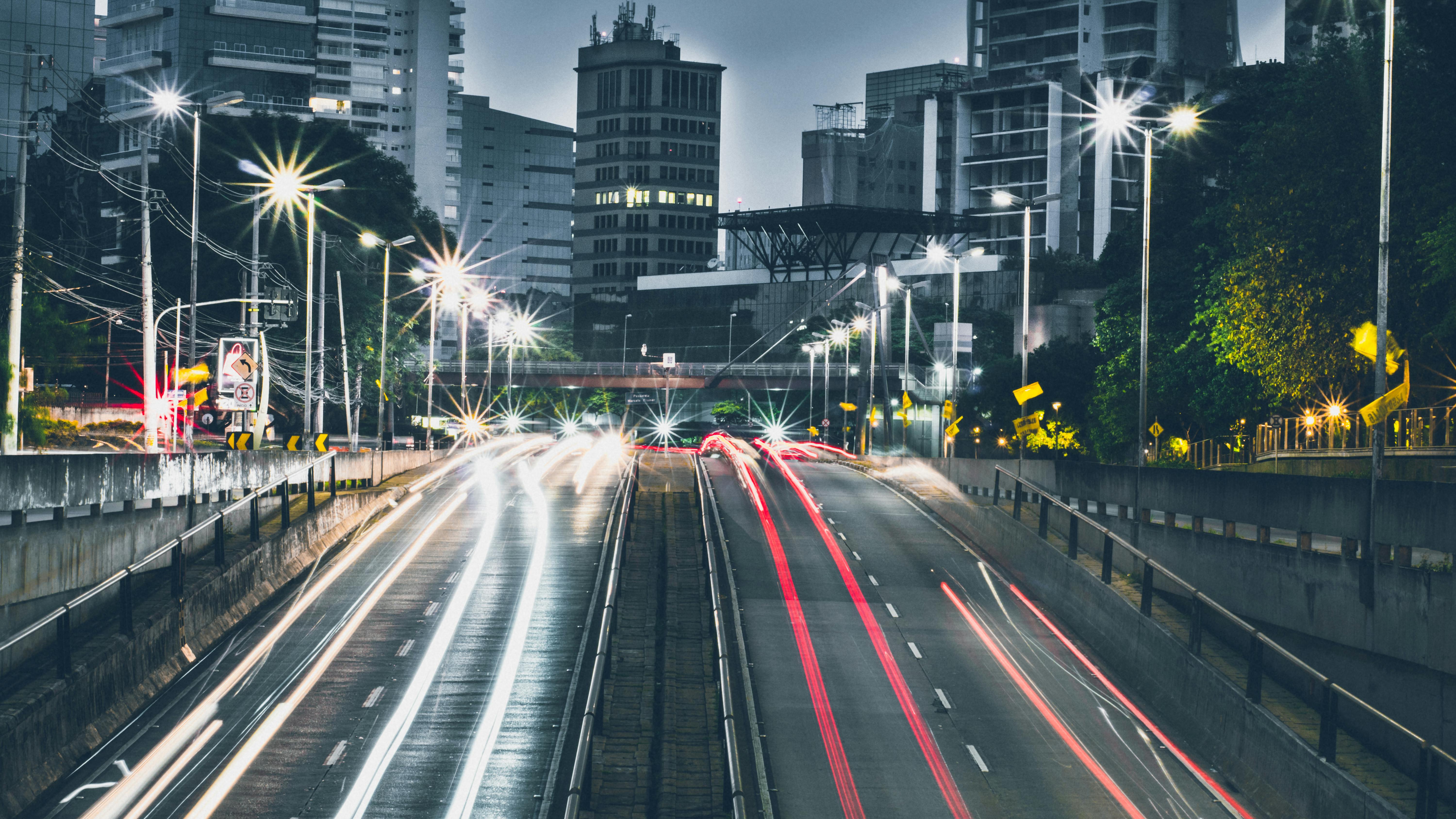 timelapse photography of vehicle lights