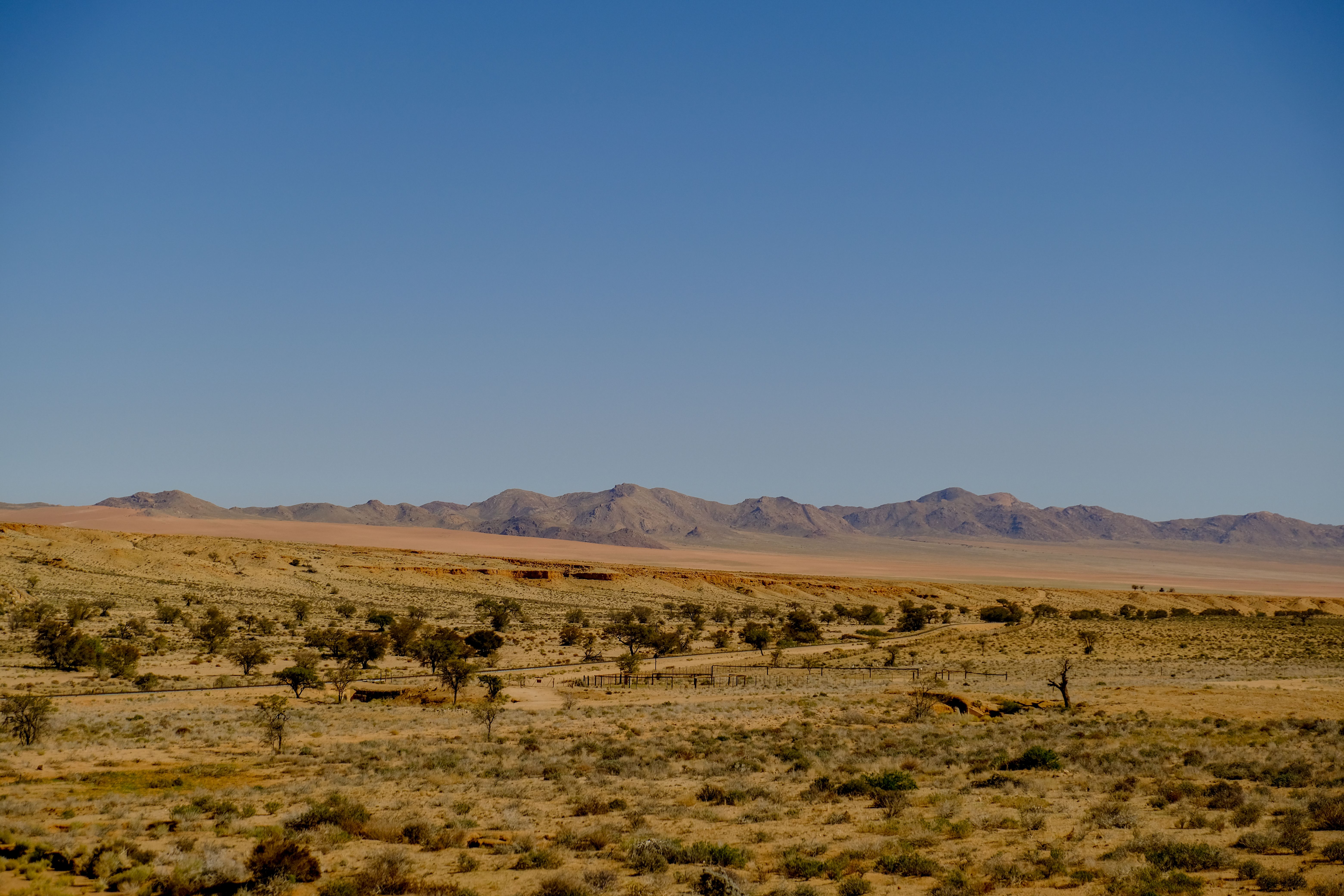 Landscape of a Desert and Mountains in the Distance · Free Stock Photo