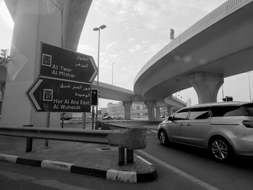 dubai, güzel gökyüzü, yoğun yol içeren Ücretsiz stok fotoğraf