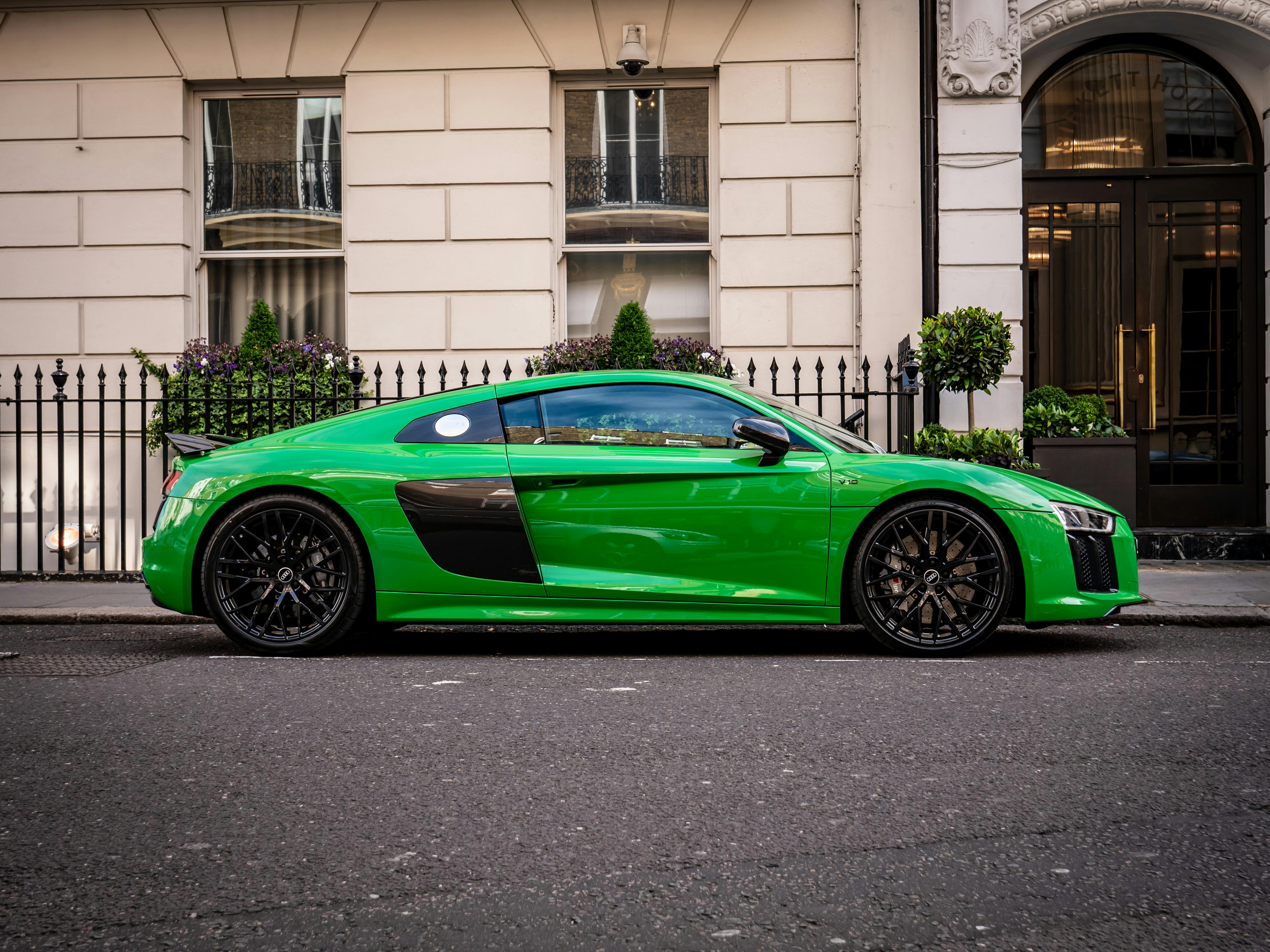 Free stock photo of audi, audi r8, green