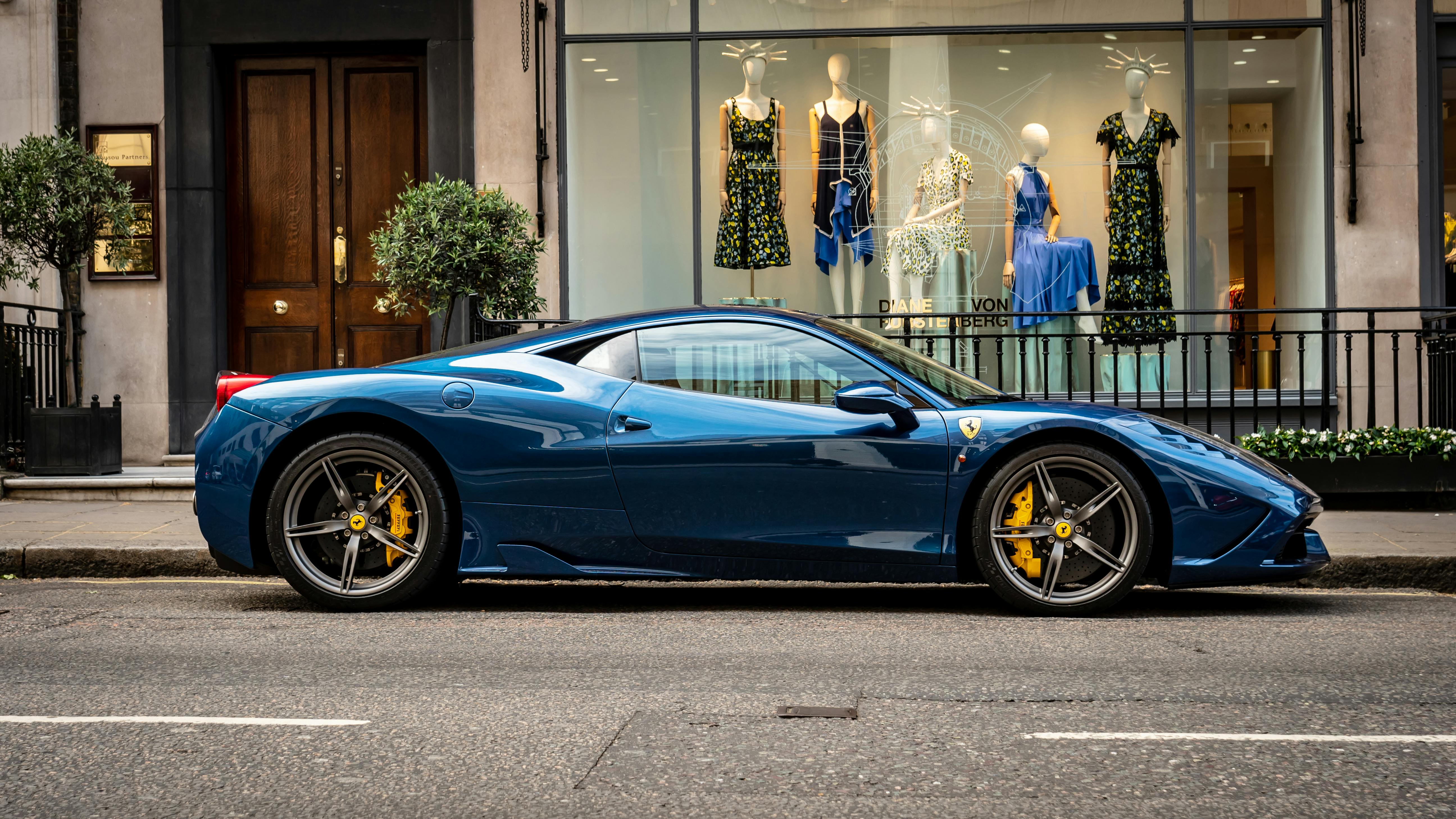 Free stock photo of 458, blue, Ferrari