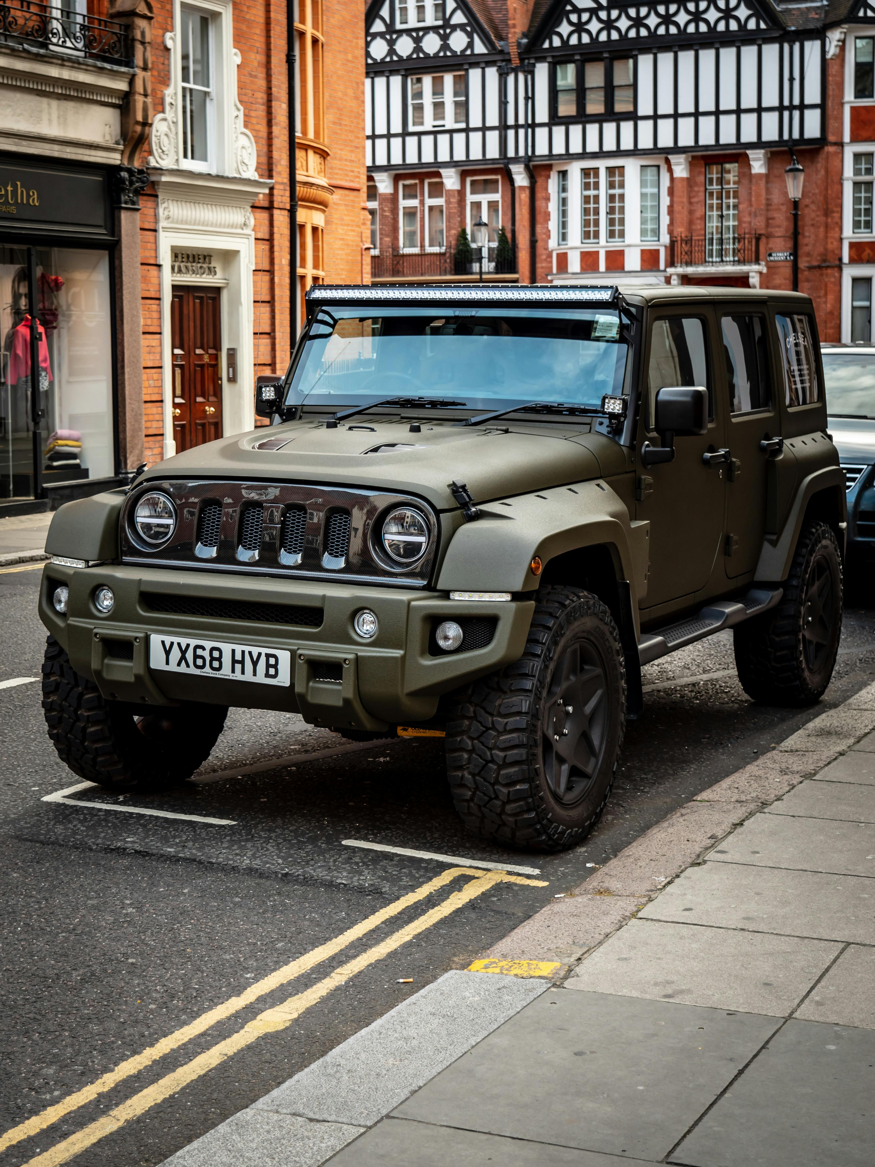 Free stock photo of jeep, jeep wrangler sahara, matte paint