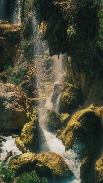 Waterfall over Rocks · Free Stock Photo