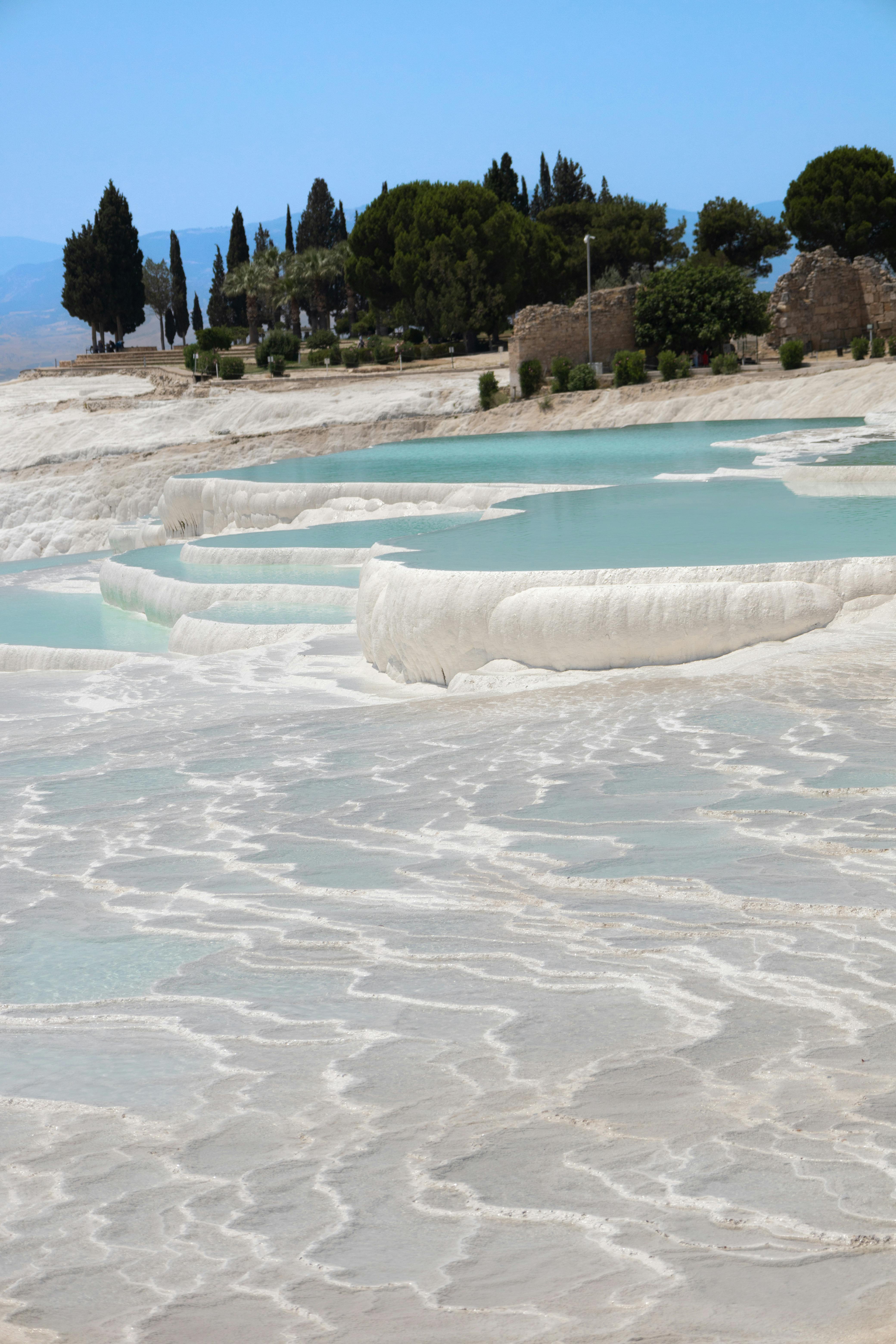 salt lakes of pamukkale in turkey