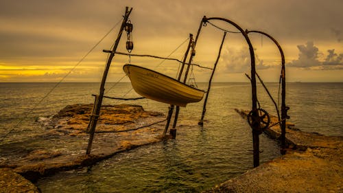 Free stock photo of abendstimmung, afterglow, boat