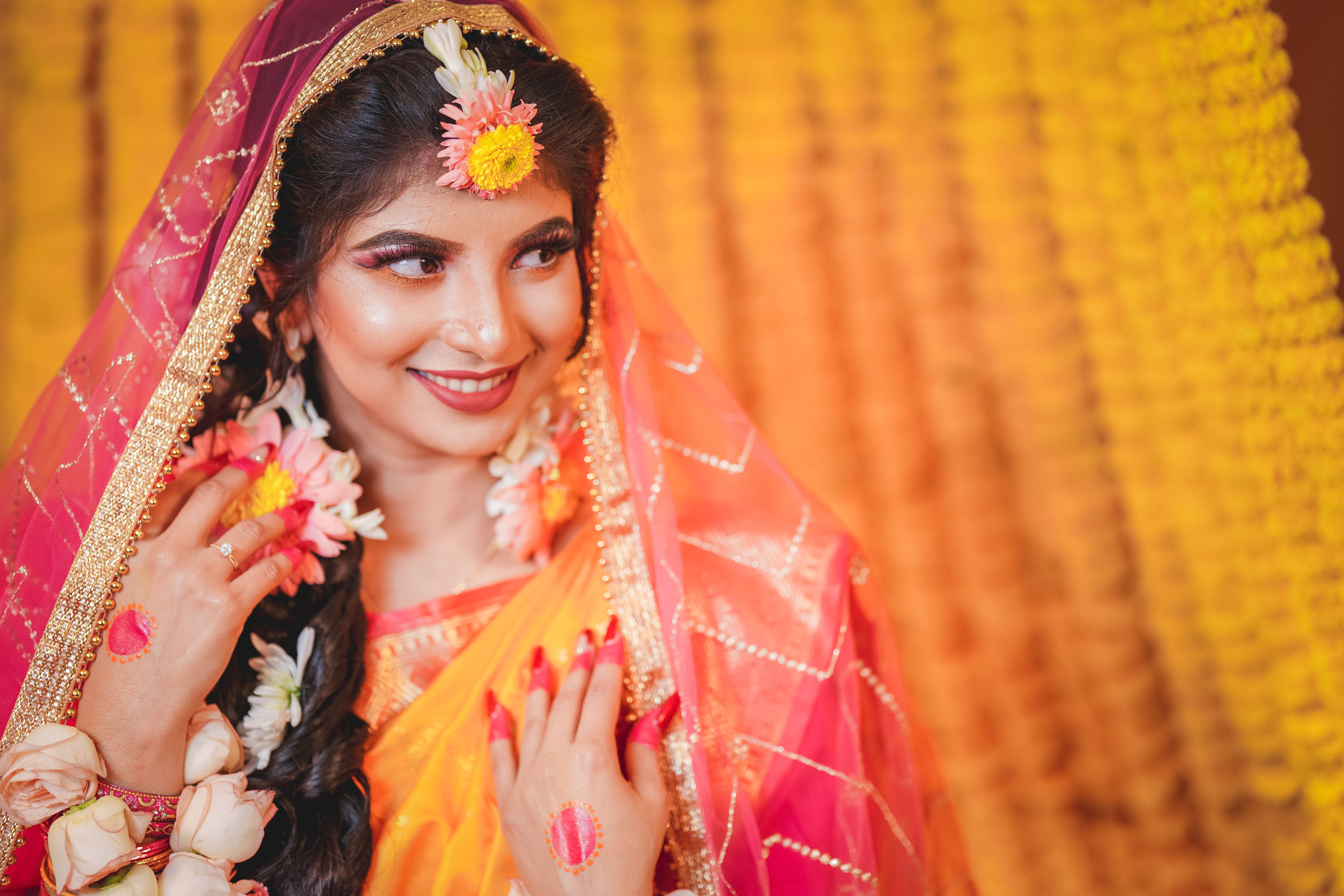 A Woman Smiling in a Traditional Dress · Free Stock Photo