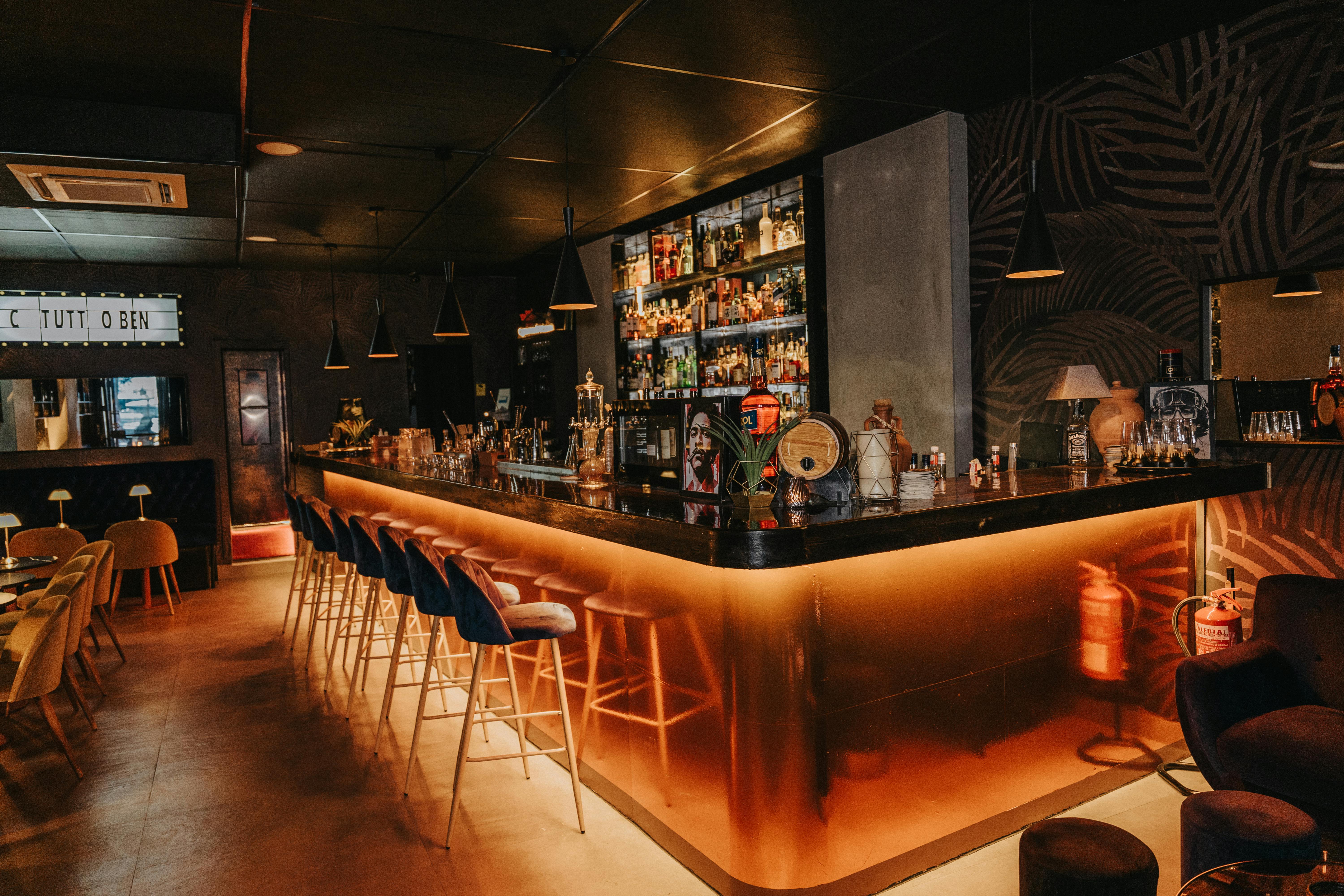 Glamour Illuminated Bar · Free Stock Photo