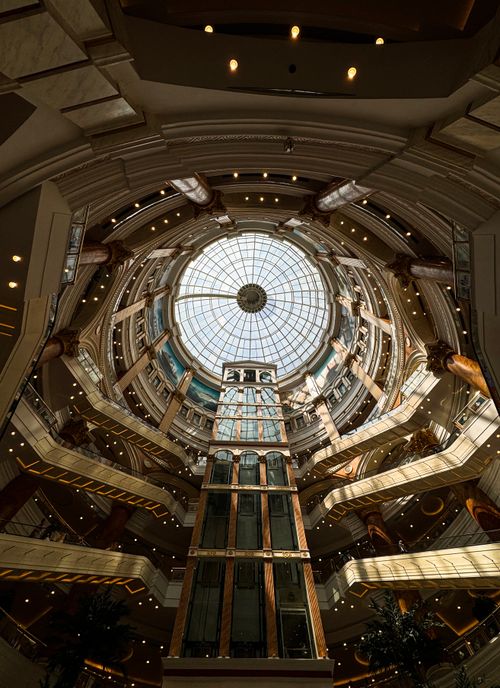 Free Explore the architectural beauty of Global Harbor Mall's glass ceiling in Shanghai. Stock Photo