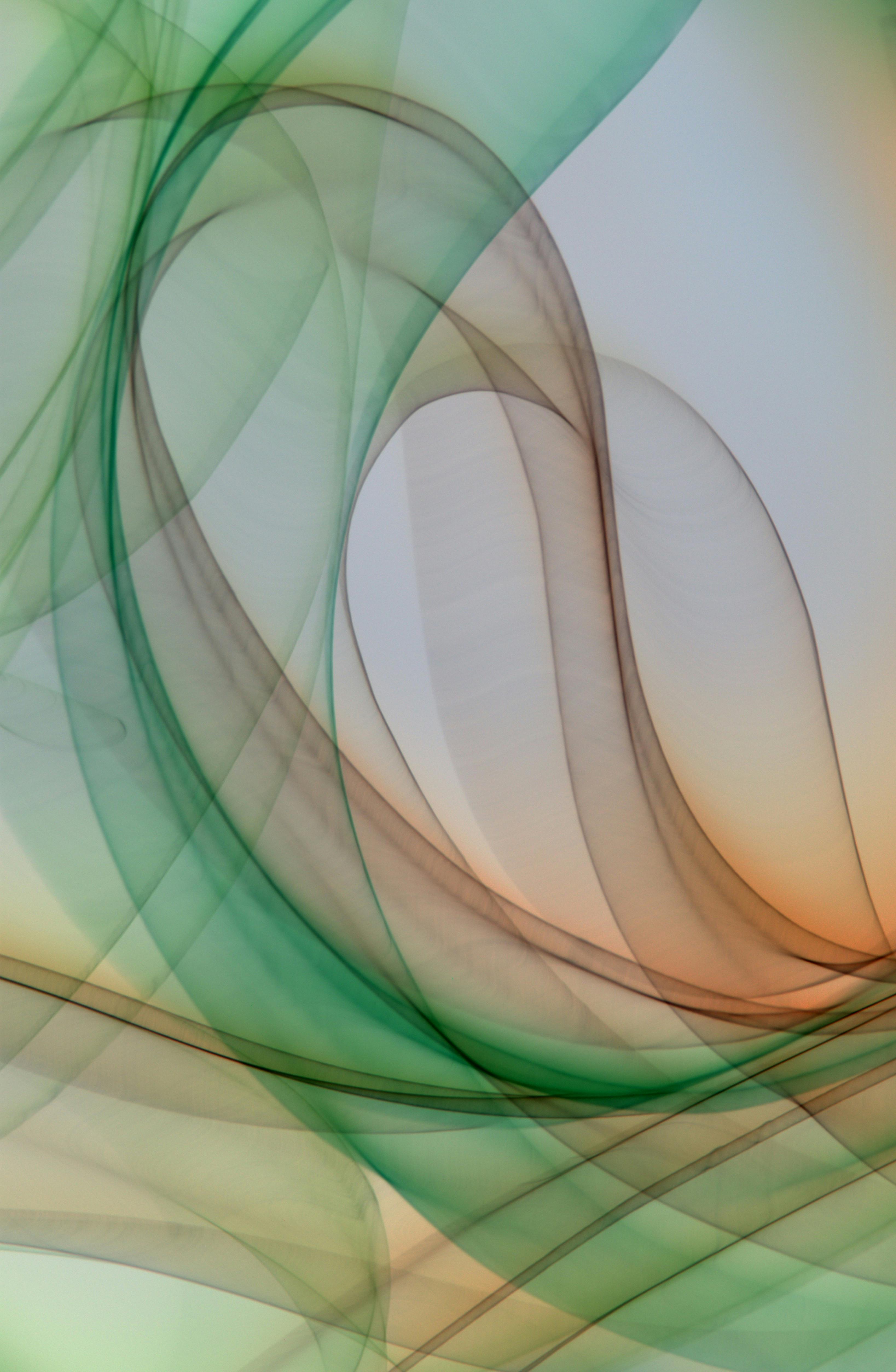 A green and orange abstract art piece · Free Stock Photo