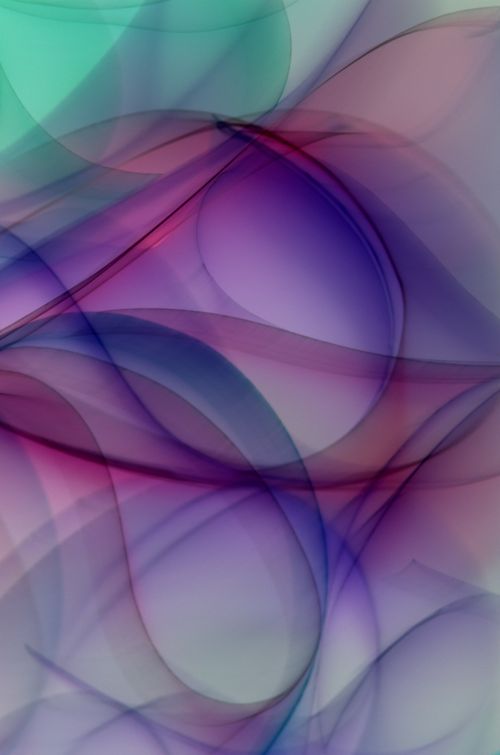 Free Vibrant abstract artwork, featuring flowing shapes in purple, blue, and green hues. Stock Photo
