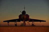 Dassault Mirage 2000 Jet Fighter Airplane at Sunset