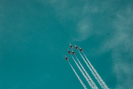 Photography of 6 Plane during Flight
