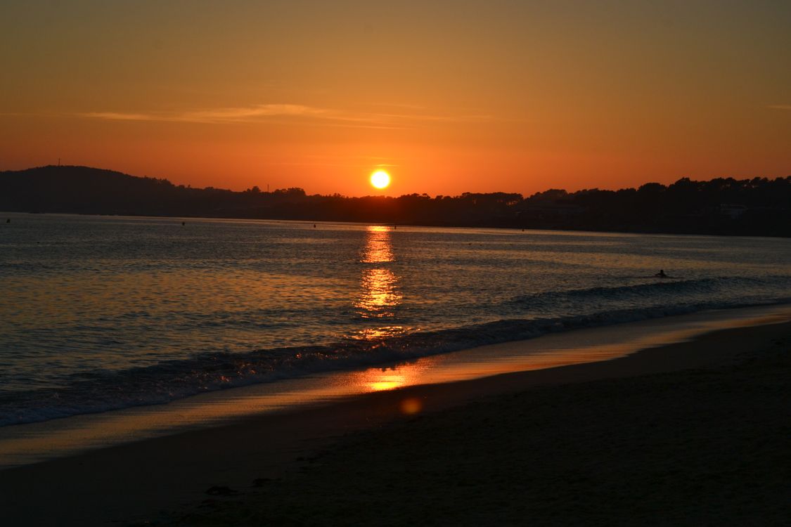 Sea Setting Example Sun Setting at Sea · Free Stock Photo