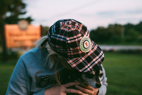 Black, White, and Red Fitted Cap